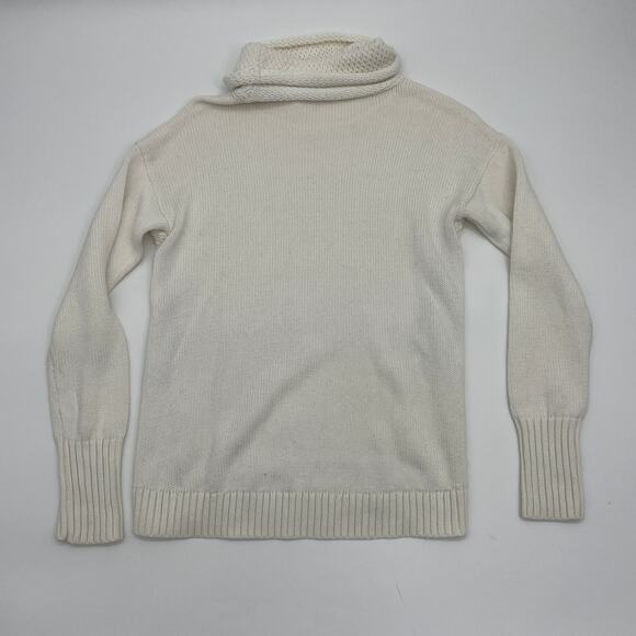 ATHLETA Knit Turtleneck Sweater Top Size XS Off White Casual Cozy Warm Layer - Picture 2 of 7